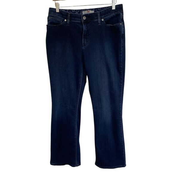 Levis 525 Perfect Waist Bootcut Jeans Women's 14M (Fit 32x30) Denim Flap Pockets - Picture 2 of 11